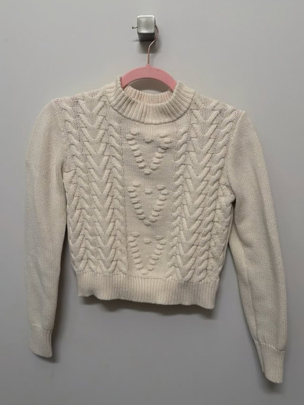 Beige Textured Sweater